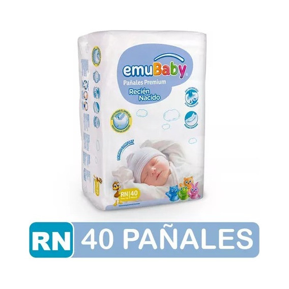 Pañales Emubaby Premium recién nacido 40 U