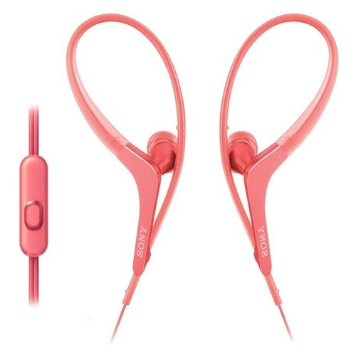 Auriculares Sony MDR-AS410ap rosas para correr en el gimnasio y sudar