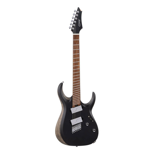 Guitarra eléctrica Cort X Series X700 Mutility de caoba black satin satin con diapasón de arce