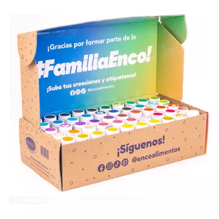 Kit 50 Colores Comestibles En Gel Enco