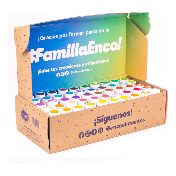 Kit 50 Colores Comestibles En Gel Enco