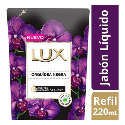 Jabon Liquido Lux Orquidea Negra Repuesto 220ml Manos Cuerpo