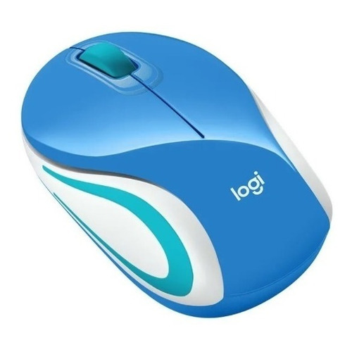 Mouse mini inalámbrico Logitech  Color Collection M187 brave blue