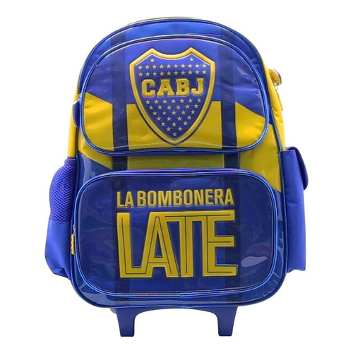 Mochila C/ Carro 18 PuLG. Cresko Bo483 Boca Juniors Color Azul