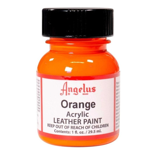 Pintura Acrilica Cuero Tenis Angelus 29ml Diferentes Colores Color Naranja