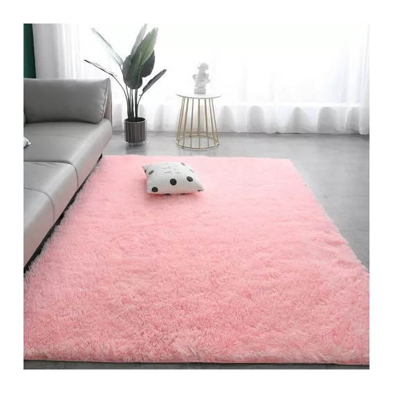 Alfombra Peluda 2x2.40m Rosa