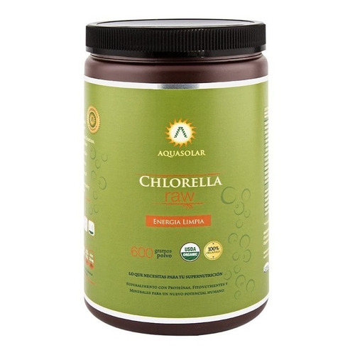 Chlorella Raw 600 G Polvo 100% Orgánico Aquasolar