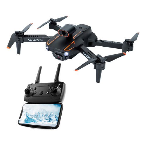 Drone Con Camara A Control Remoto Gadnic Full Hd Color Negro