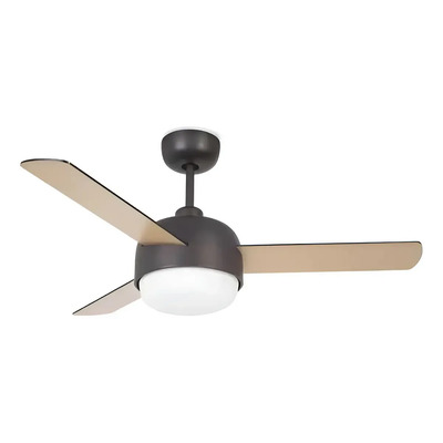 Ventilador De Techo Klar Chocolate Control Remoto 3 Vel Grok 1.22 M 35w Chocolate Metal 3