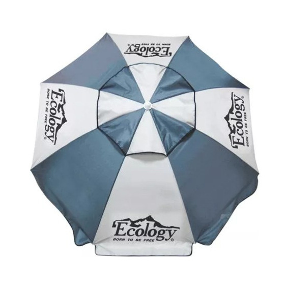 Sombrilla Playa Parasol 1.9m Protección Uv Ecology 4 Colores Color Gris Oscuro