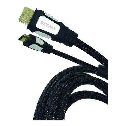 Cable Hdmi 2.0 Alta Velocidad 4k Resistente 5m Negro Skyway
