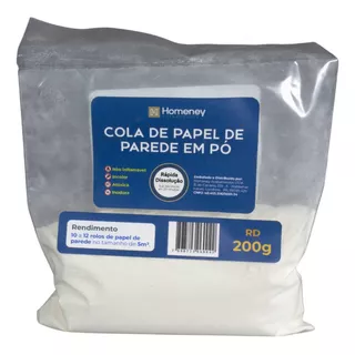 Cola Para Instalação De Papel De Parede Em Pó - 200grs