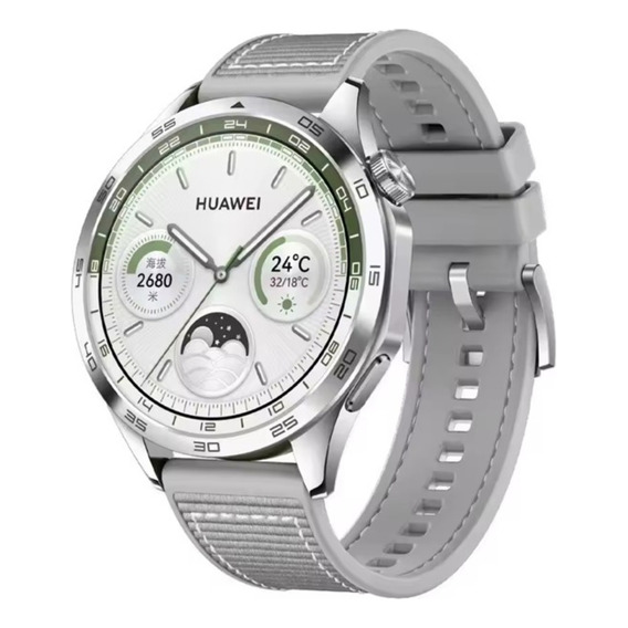 Correa Nylon Silicona Compatible Huawei Watch Gt4/46mm Gris