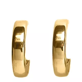 Aros Argollas Bote 22mm Enchapado Oro 18 K