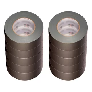 Kit 10 Fita Adesiva Silver Tape 50m Cinza C/ Garantia + Nf