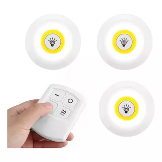 Pack Set 3 Luces Led Cob 5w Con Remoto Emergencia Placar