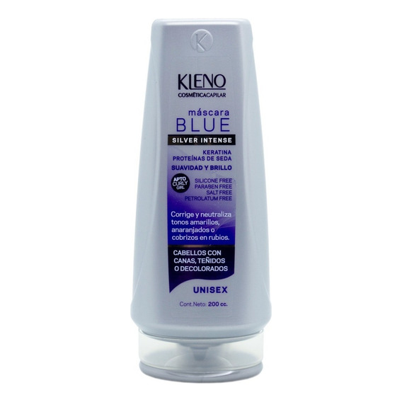 Kleno Blue Mascara Silver Intense Matizadora Rubios 200ml