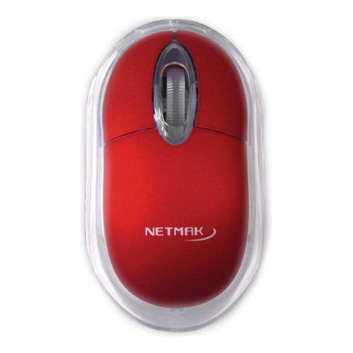 Mouse Optico Luminoso Con Cable Nm-m01 Color Rojo