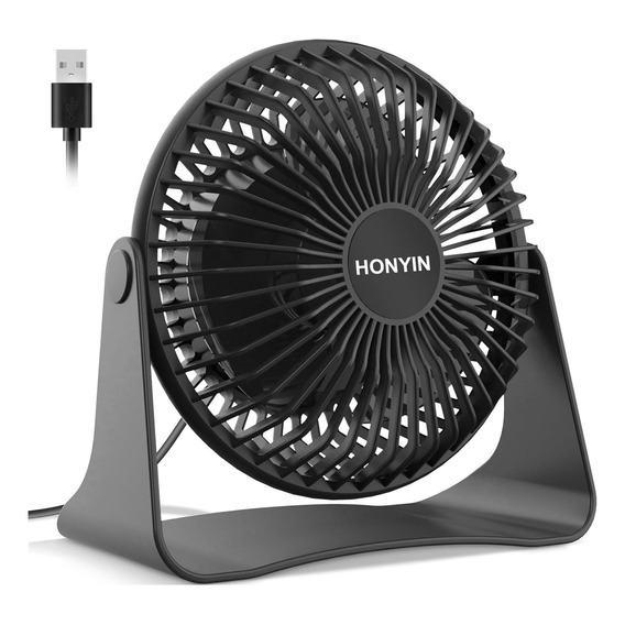 Mini Ventilador De Escritorio Usb, Silencioso, 3 Velocidades