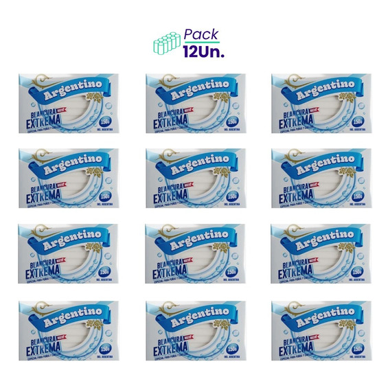 Jabón En Pan Para Ropa Argentino 150gr Pack X12u