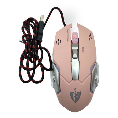 Mouse De Juego Rosa 6 Botones Rgb Pink Pc Gaming Gamer