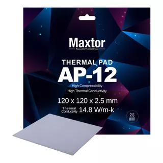 Pad Térmico Maxtor Ap-12 120x120x 2.5mm Rendimiento 14.8w/mk