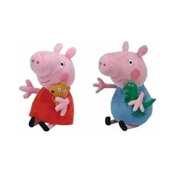 Peppa Y George Pig 23 Cm Peluche - 2 Peluches