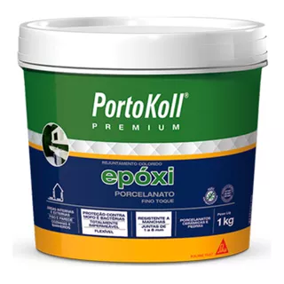 Rejunte Epóxi Porcelanato - Portokoll - 1kg Preto Intenso