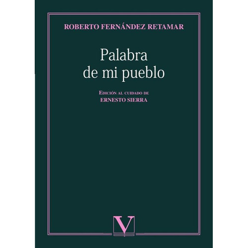 Palabra De Mi Pueblo, De Roberto Fernández Retamar. Editorial Verbum, Tapa Blanda En Español, 2019