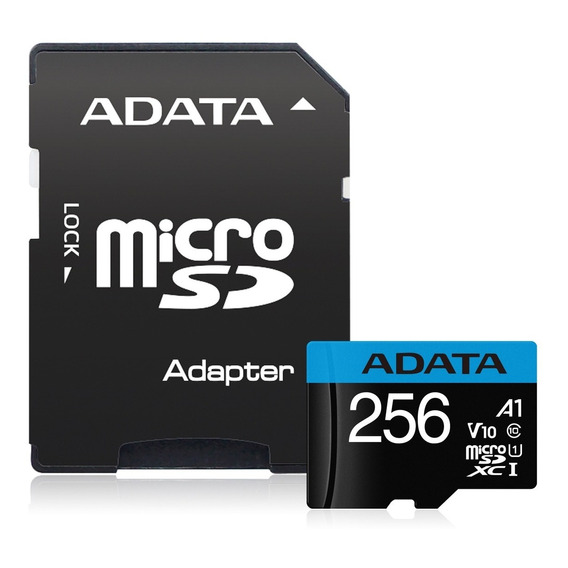 Memoria Micro Sd Adata 256gb Con Adaptador Sd Clase 10 