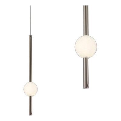 Colgante Led Instal1 Vertical Baston Acero Deco Moderno Cie