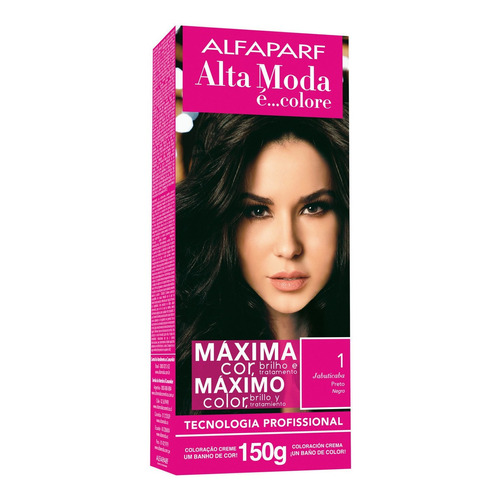 Kit Tintura Alfaparf  Alta moda é colore Pigmentos micronizados concentrados tono 1 negro para cabello