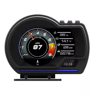 Gauge Scan Mostrador Relógio Multifunção Obd-2 Digital 