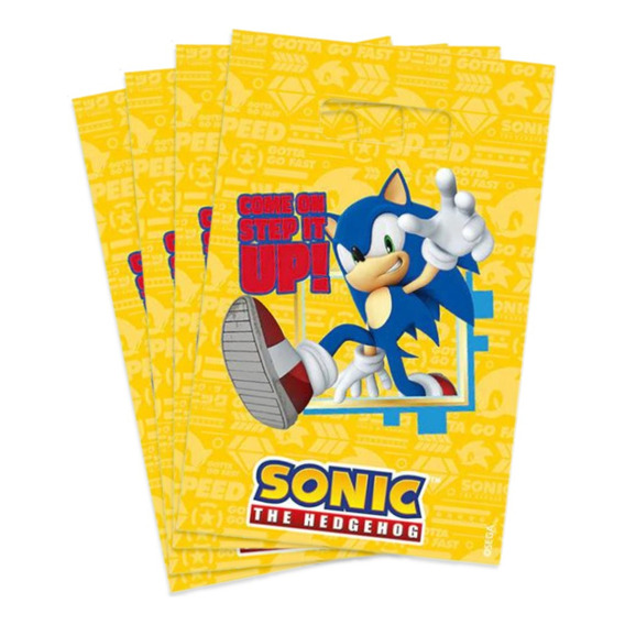 Bolsas Para Dulces Sonic El Erizo Sega 6pcs Party Express