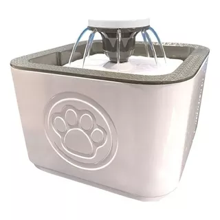 Fuente Bebedero Para Mascotas Agua Fresca Para Perro Y Gato Color Blanco 220v