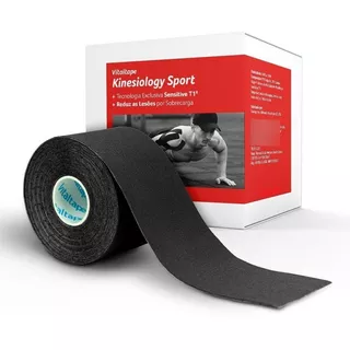 Fita Tape Adesiva Fisioterapia Bandagem Cor Preto Kinesio