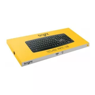 Teclado Bright 0014 Qwerty Português Brasil Cor Preto