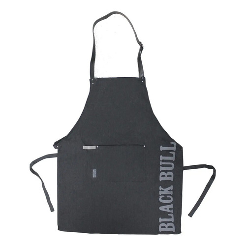 Delantal De Cocina Parrillero Para Asado Black Bull Color Negro