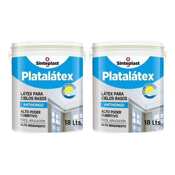 Cielos Rasos Anti Hongos Platalatex Sinteplast 18 + 18