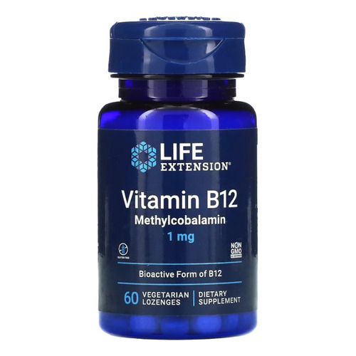 Life Extension, Vitamina B12 Metilcobalamina, 1mg, 60 Soft Sabor Sin Sabor