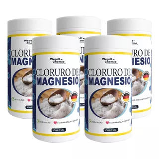 Oferton Cloruro  Magnesio Aleman X 5 Kilos (5 Potes De 1 Kg)