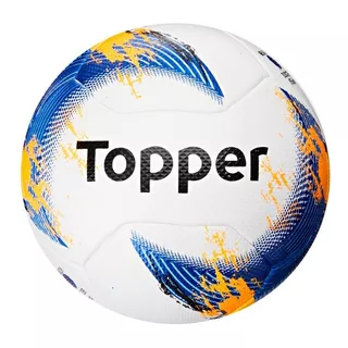 Bola De Futebol Campo Beach Soccer Topper Cor Branco, Azul E Laranja