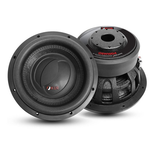 Subwoofer Okur Osw10d4 10 Pulgadas 2500 Watts Máximo 600 Watts Rms 4 Ohms Doble Bobina Color Negro By Db Drive