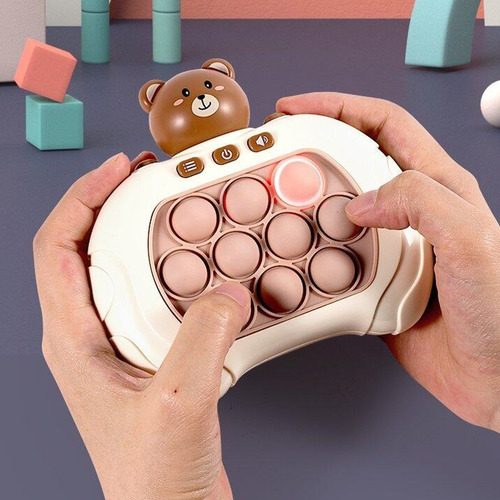 Miniconsola Pop-it para videojuegos, antiestrés, electrónica, color oso