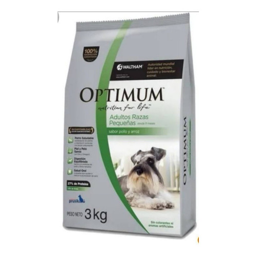 Optimum Perro Adulto Razas Pequeñas Sabor Pollo Y Arroz 3 Kg