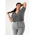 Remera De Viscosa Rayada Moda Talles Grandes