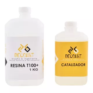 Resina Epoxica Transparente Decoart T100+ 1.5kg Acabados