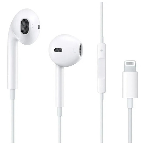 Auriculares Blancos Lightning Compatible Con iPhone Color Blanco