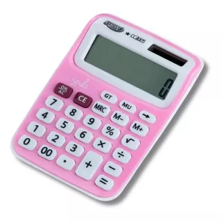 Calculadora De Mesa Rosa Pastel 12 Digitos Brw