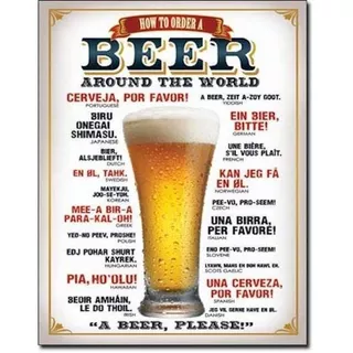 Anuncio Poster Lamina Cartel Ordenar Cerveza Mundo